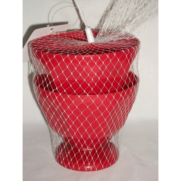 Red Plastic Ice Cream Sundae Dessert Bowls Set 6 Picnic Pool BBQ Party - Picture 7 of 7